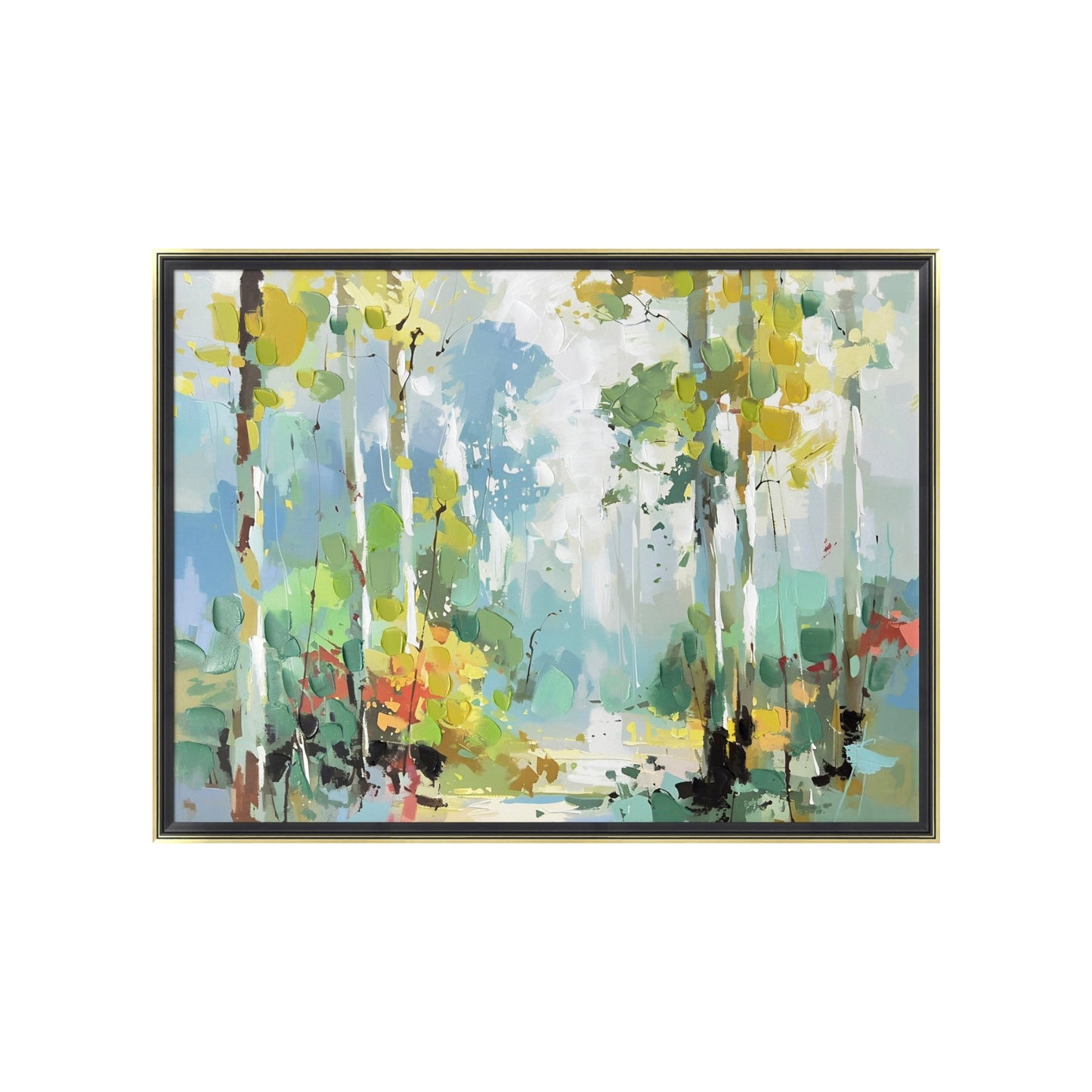 Contemporary forest  framed painting 