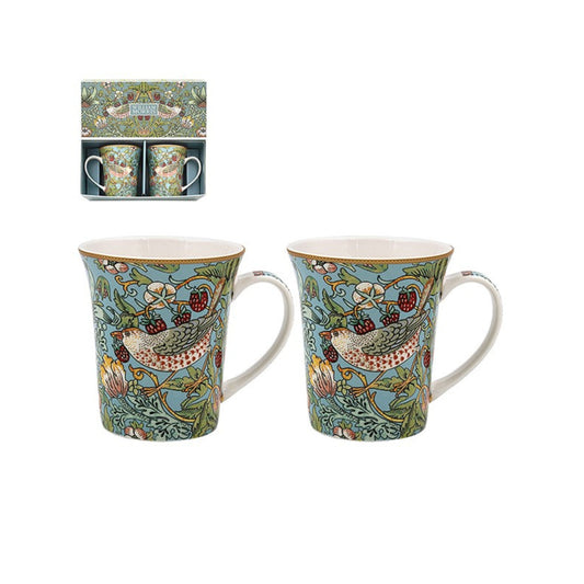 William Morris Strawberry Thief Mug Set of 2