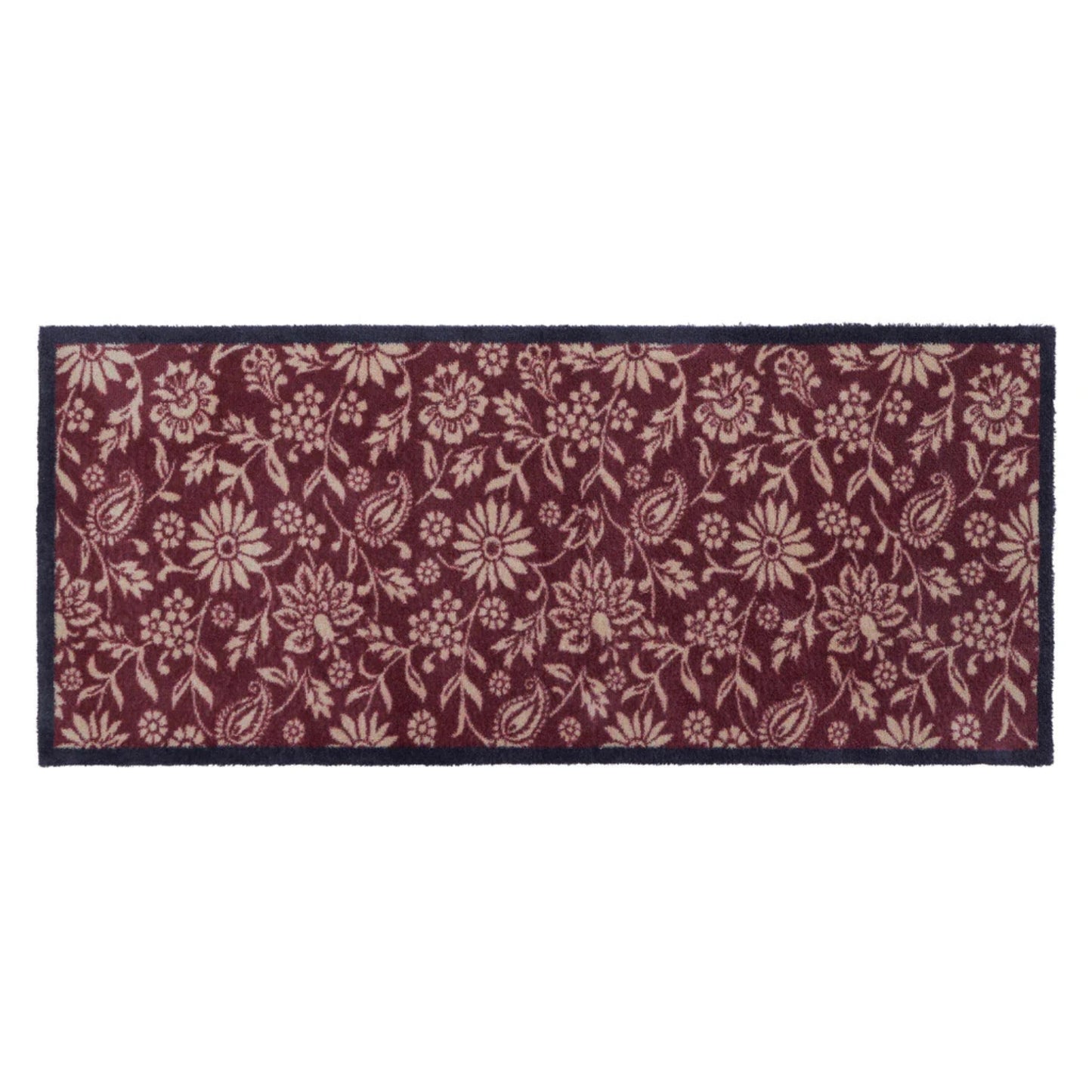 Hug Rug Paisley Floral Burgundy Runner