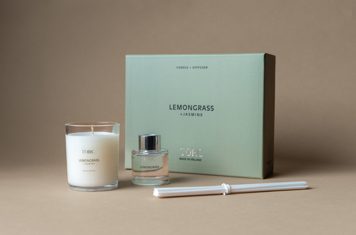 Torc Atelier Lemongrass & Jasmine candle and diffuser gift set
