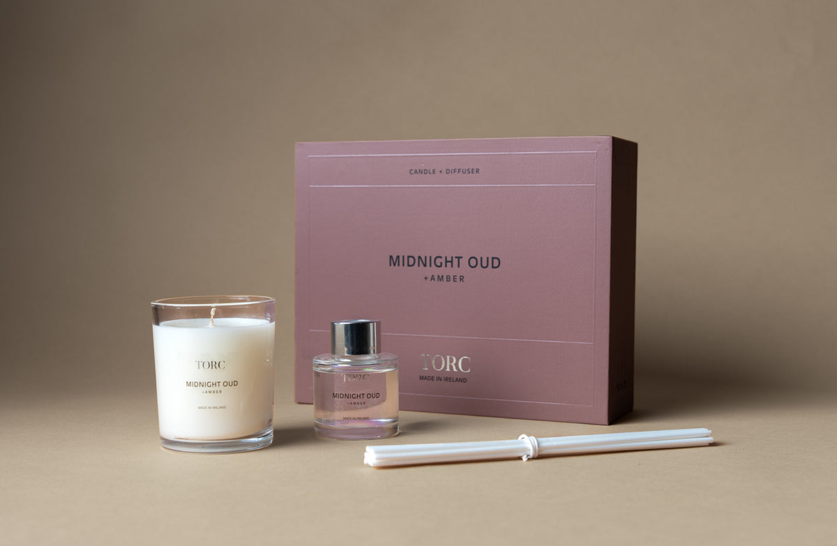 Torc Atelier Midnight Oud & Amber candle and diffuser gift set