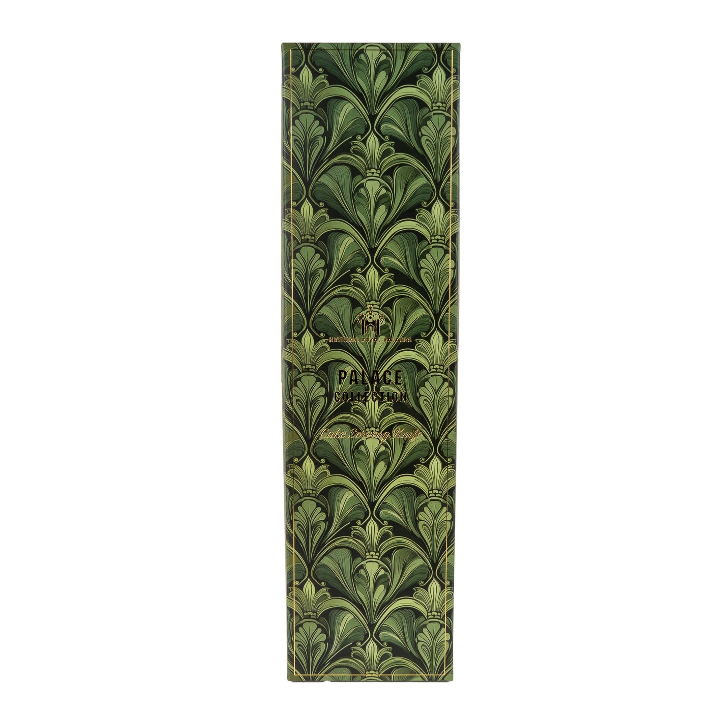 Decorative green and gold patterned box with 'Pavilion' branding on a white background
