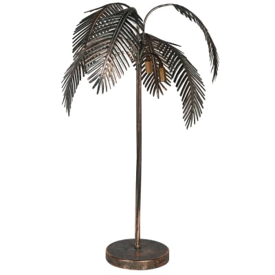 GOLD PALM TREE TABLE LAMP