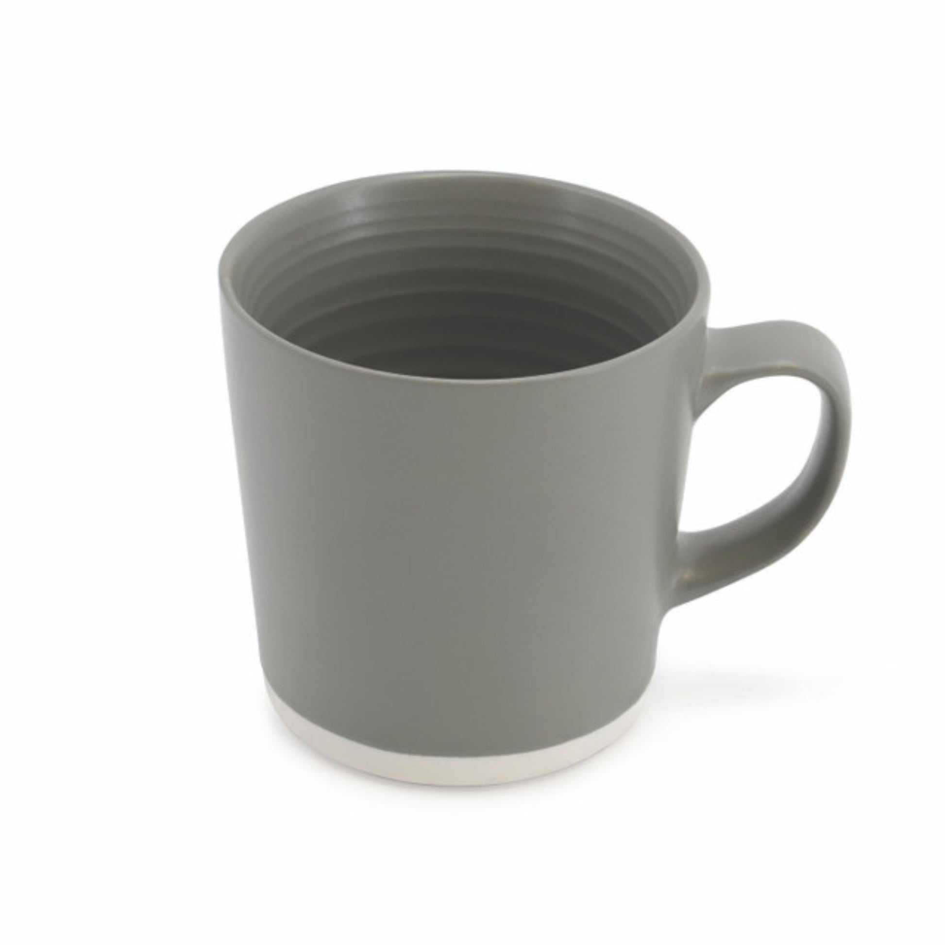 Green mug on a white background