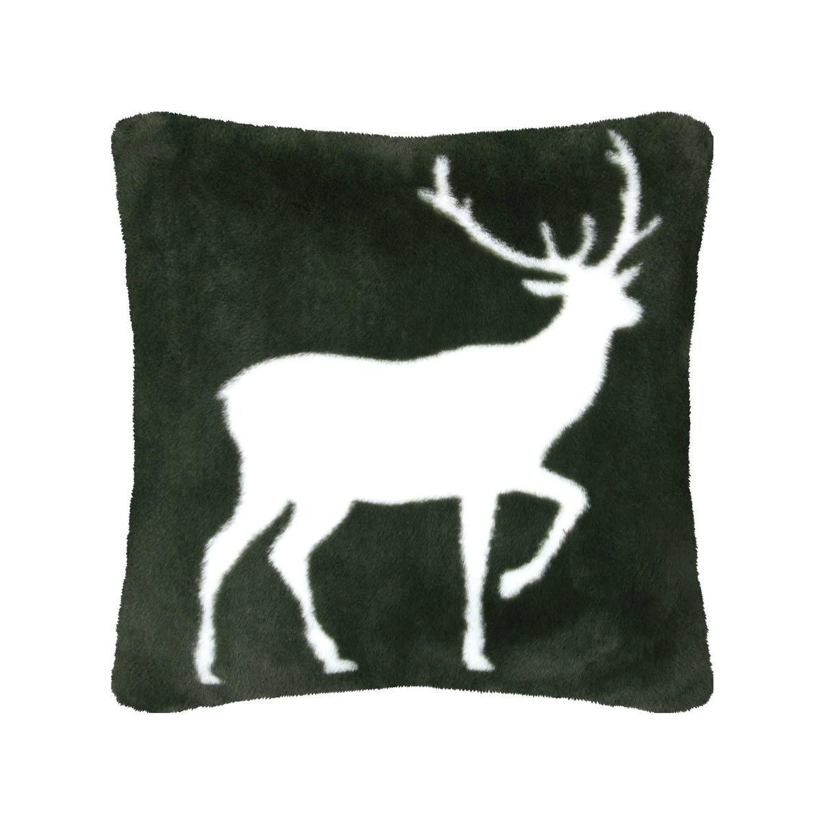 Brame Deer Motif Cushion - Green