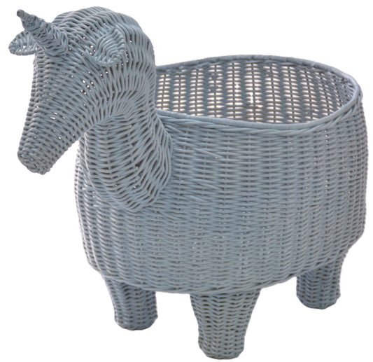 Rattan Unicorn Storage Basket - Ocean Dust