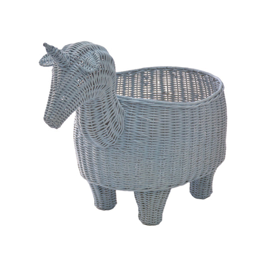 Rattan Unicorn Storage Basket - Ocean Dust