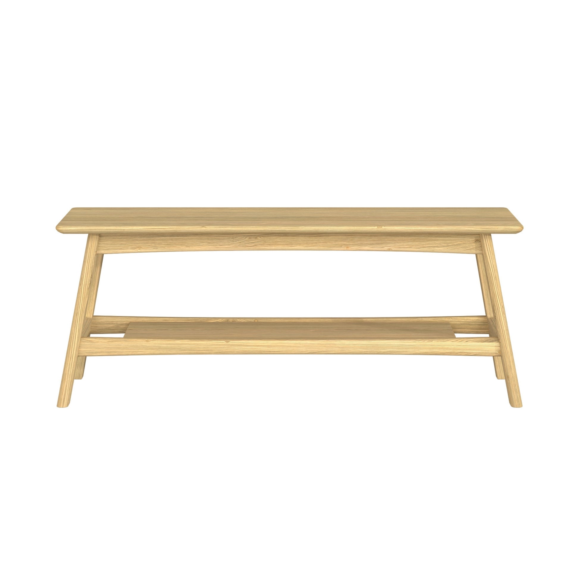 Wooden bench on a white background