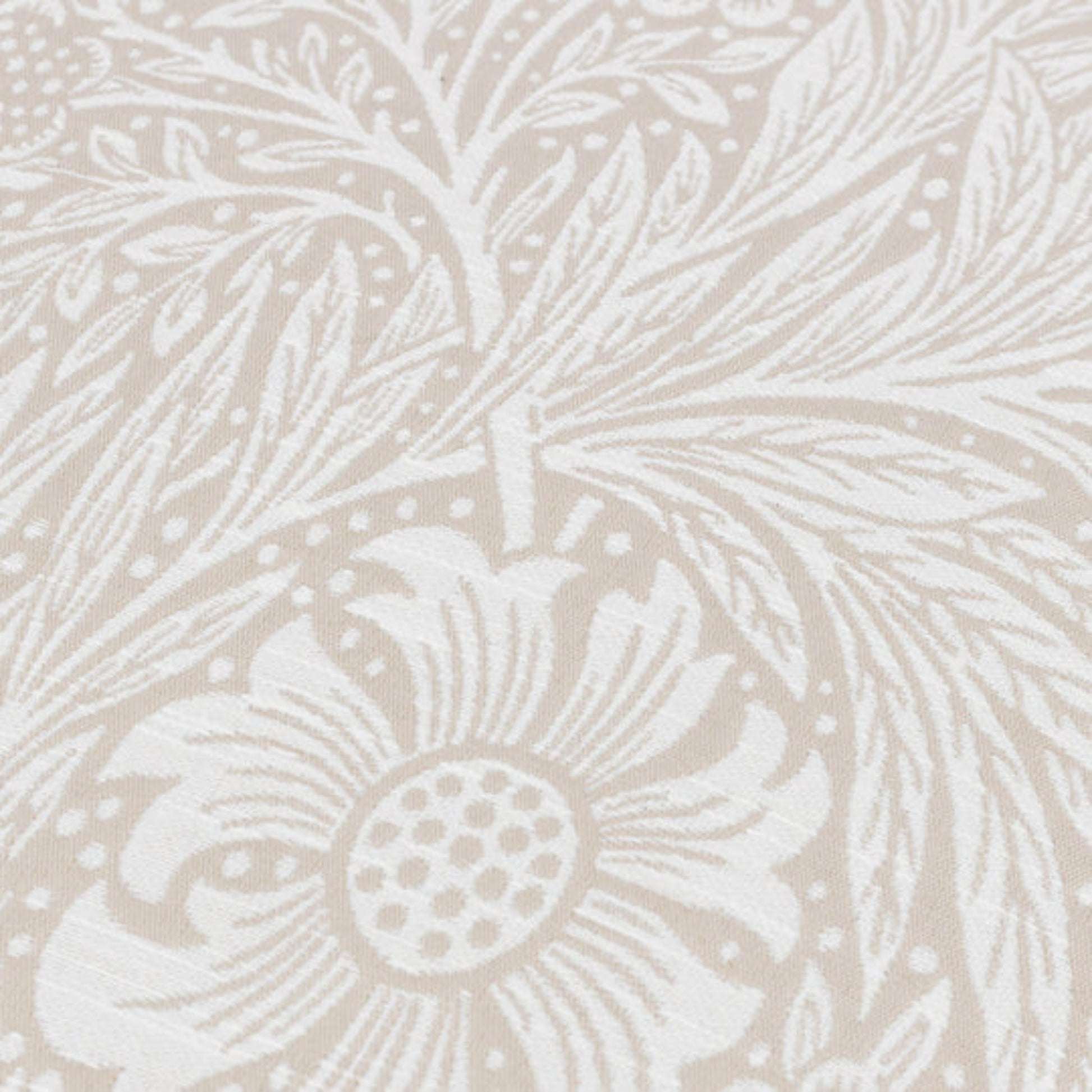 Floral pattern with white flowers on a beige background