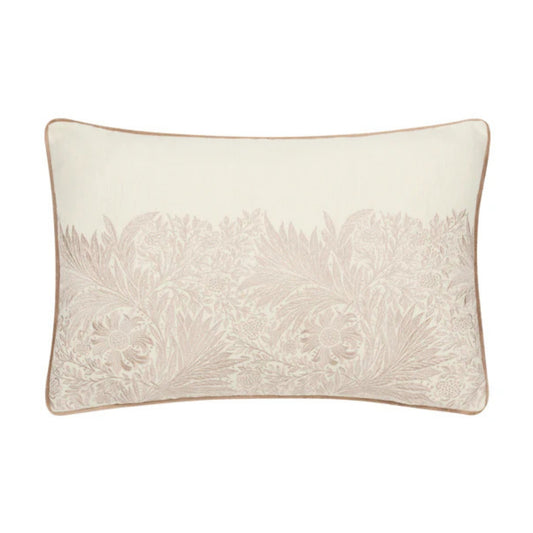 Decorative pillow with floral pattern on a white background