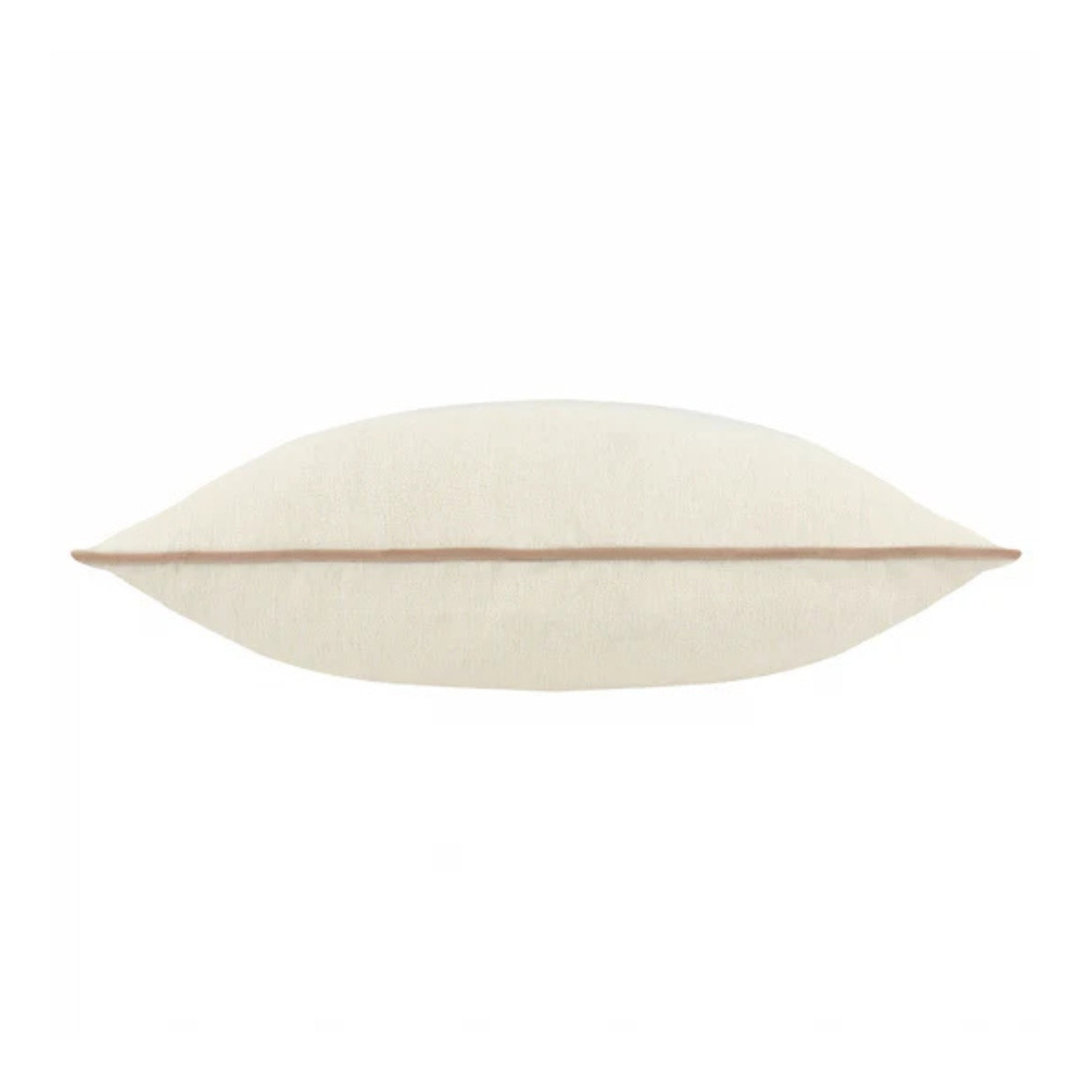 Beige pillow on a white background