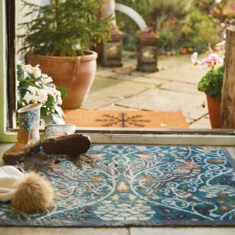 Nature 25 Hug Rug mat in a doorway
