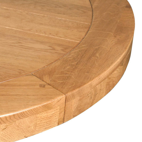 Oval X-Leg Extendable Dining Table Solid Oak