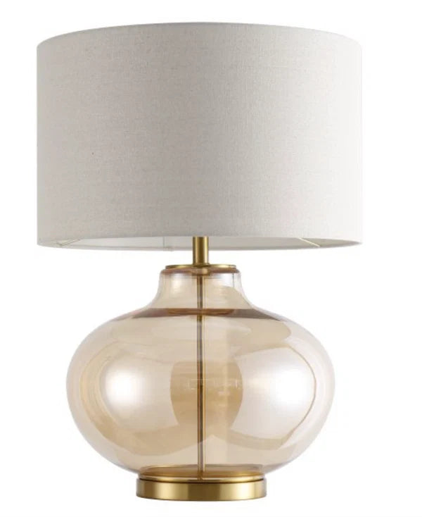 Rene Cognac Glass Table Lamp