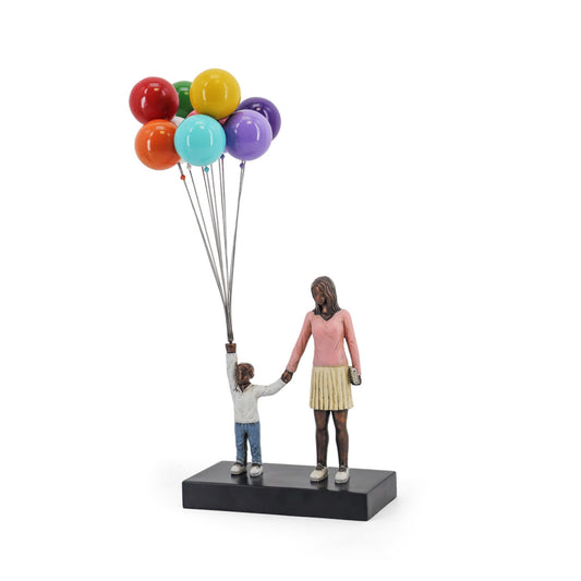 David McGlynn Sculpture - Mum & Boy 'Grateful'