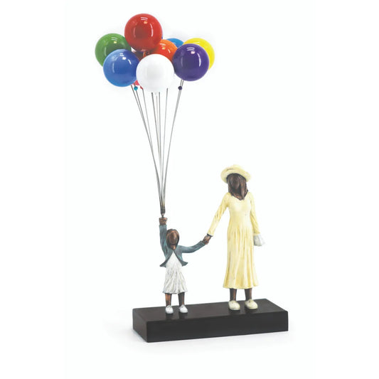 David McGlynn Sculpture - Mum & Girl 'Loving'