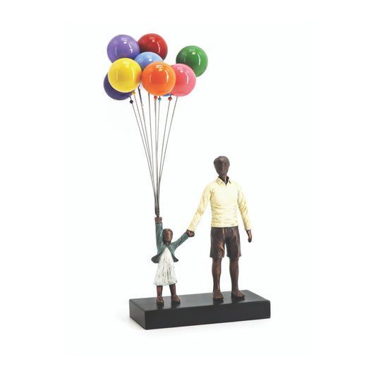 David McGlynn Sculpture - Dad & Girl 'Happiness'
