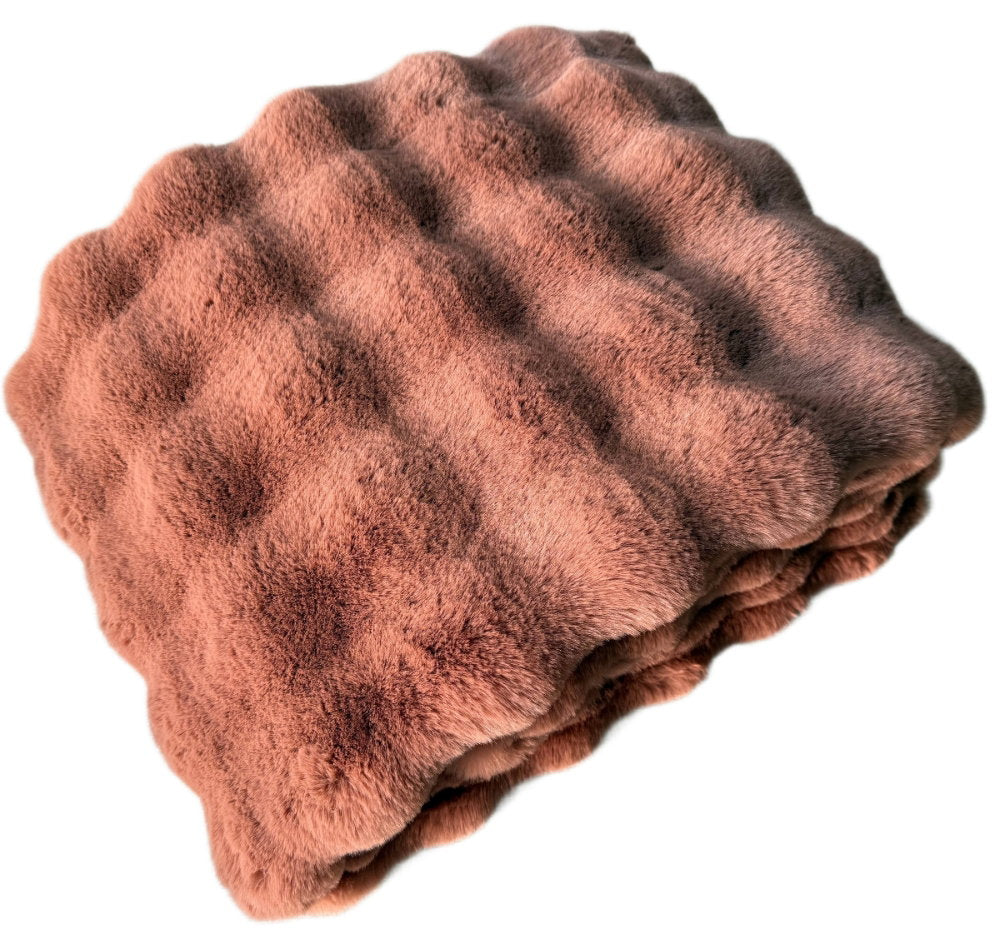 Raffles Rosewood Faux Fur Throw