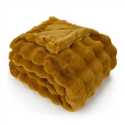 Raffles Whiskey Faux Fur Throw