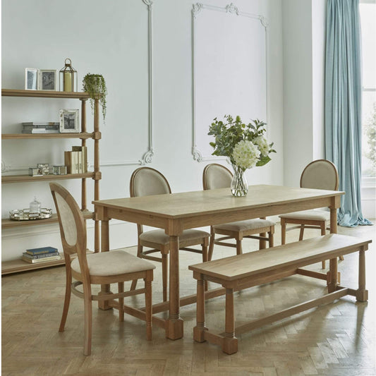 Katie Oak Dining Chair & Dining Bench