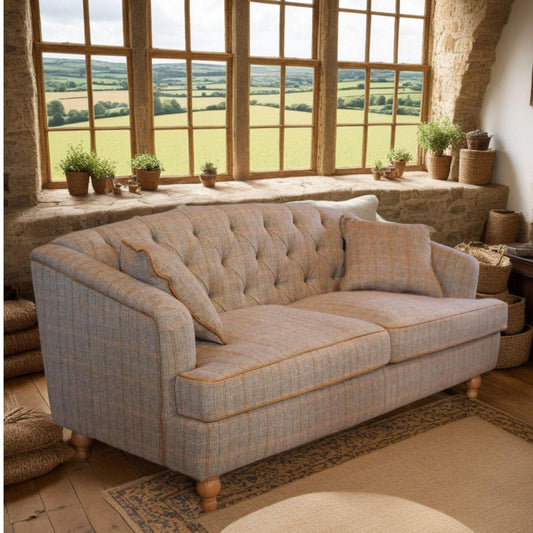 Dale Club 2 Seater Sofa in Harrington Tweed