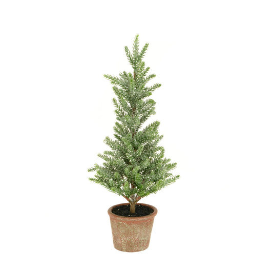 Festive Pine Tree in Brown Pot