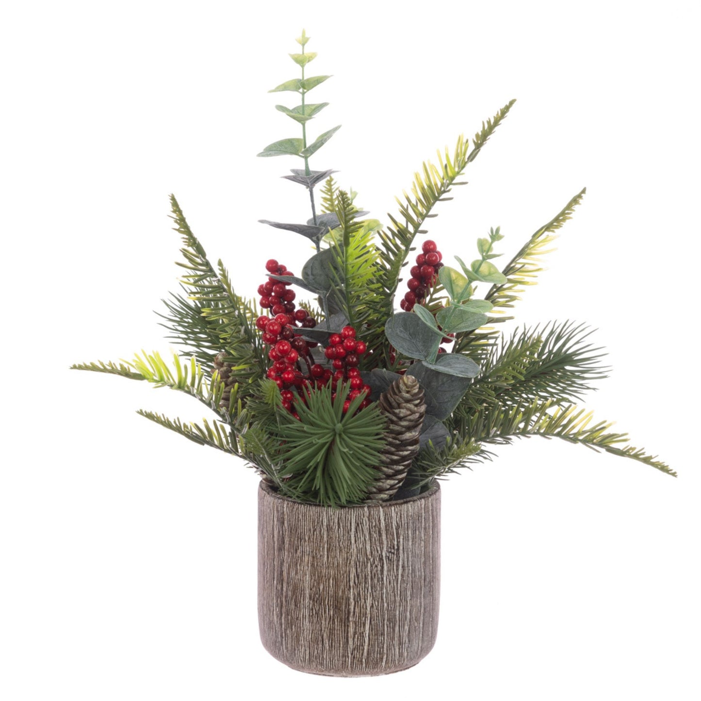 Festive Foilage & Berry Pot