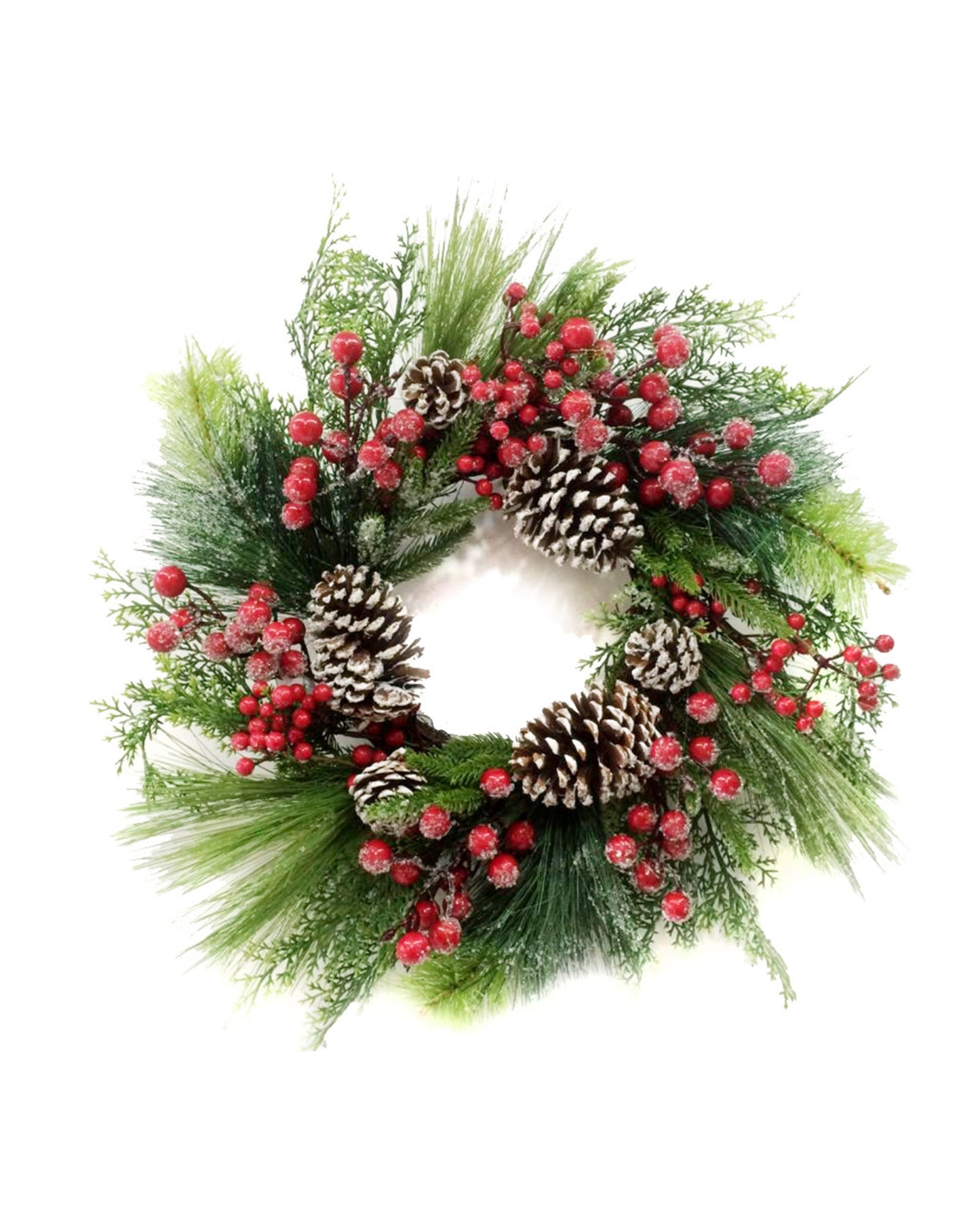 Christmas Berry & Pine Cone Wreath