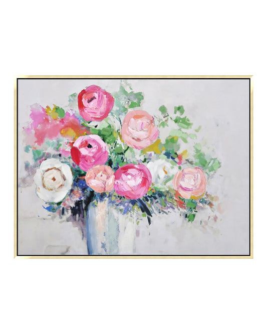 Handpainted Blossom Framed Art