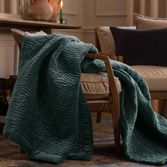 Haze Velvet Throw Ocean