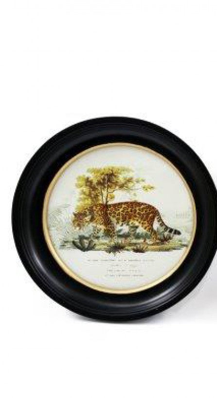 Round Frame Leopard Print