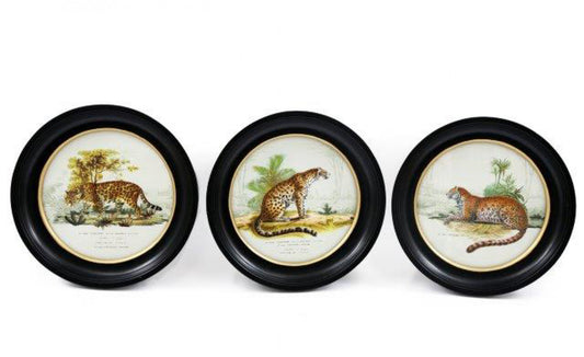38cm Round Frame Leopard Print
