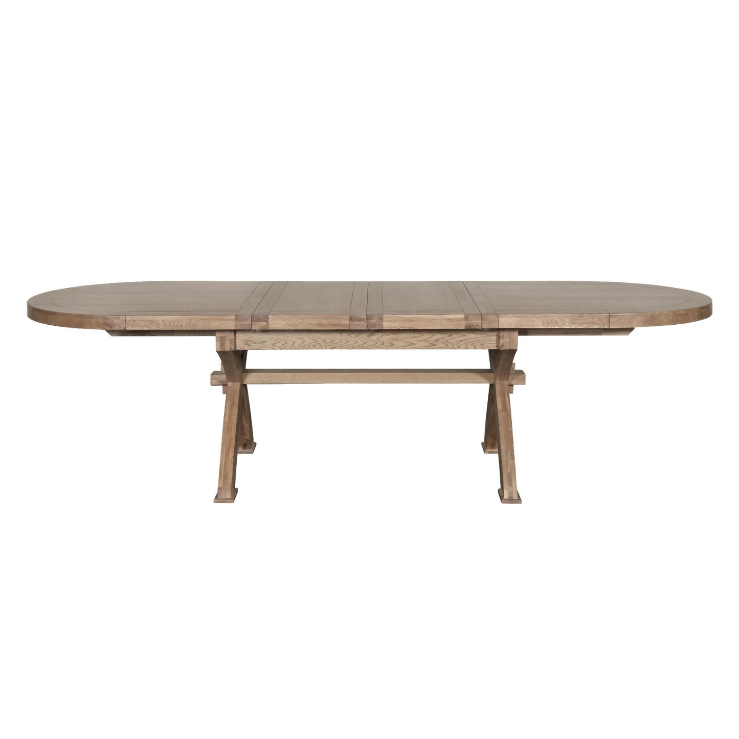 Wooden dining table on a white background