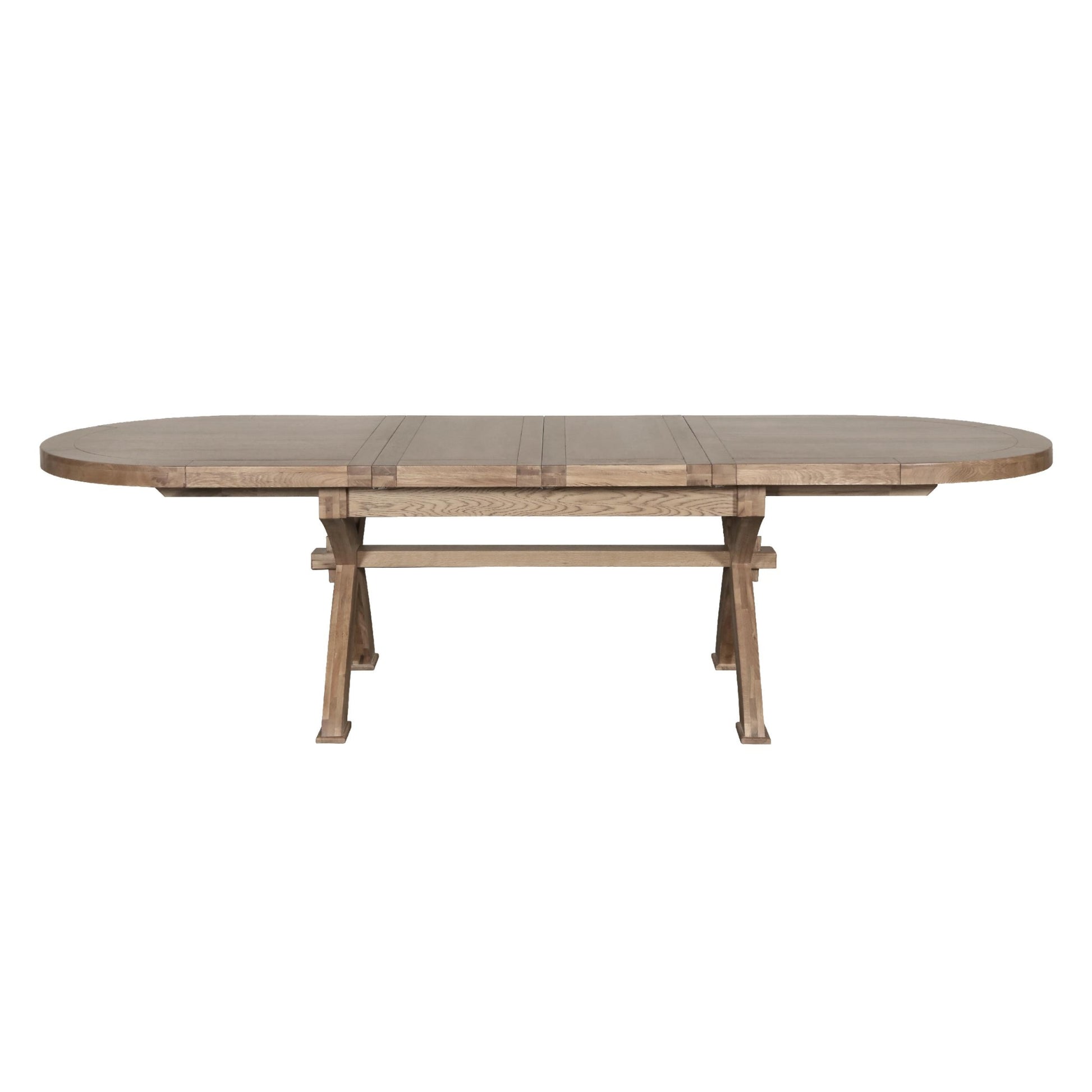 Wooden dining table on a white background