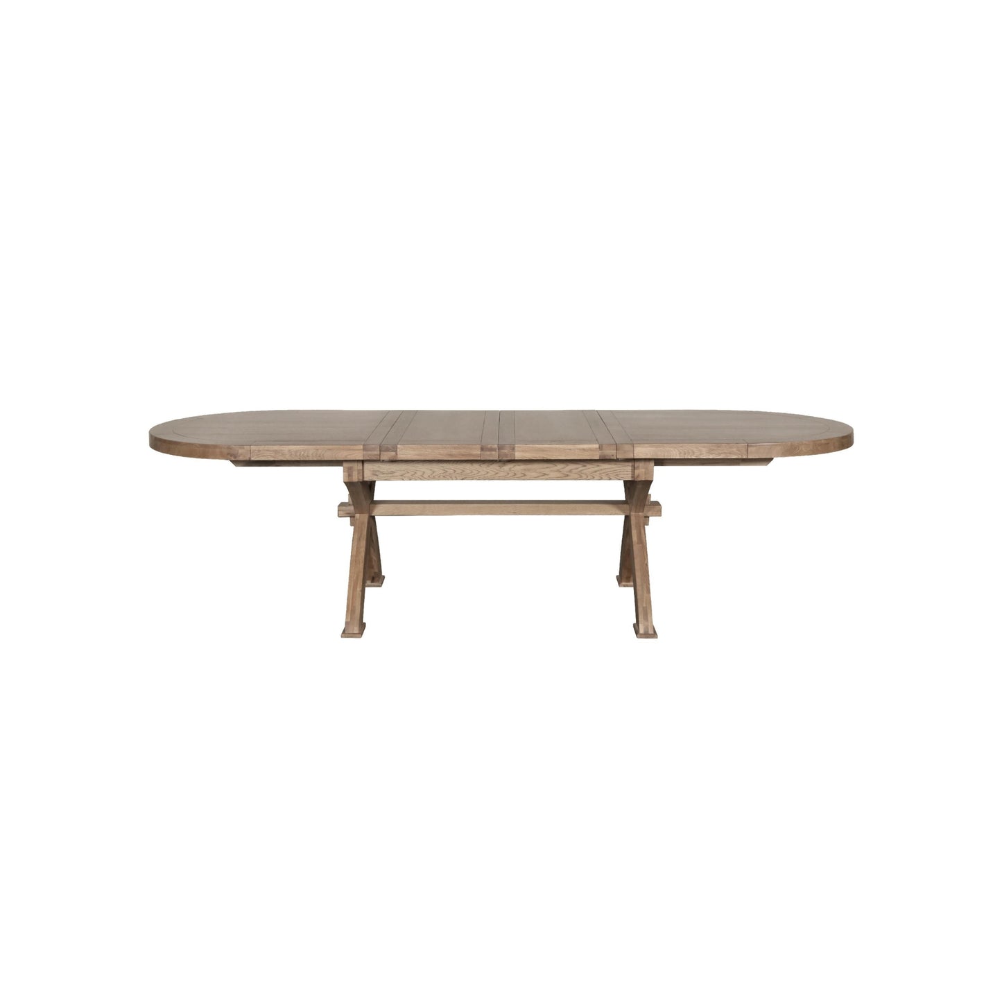Wooden dining table on a white background