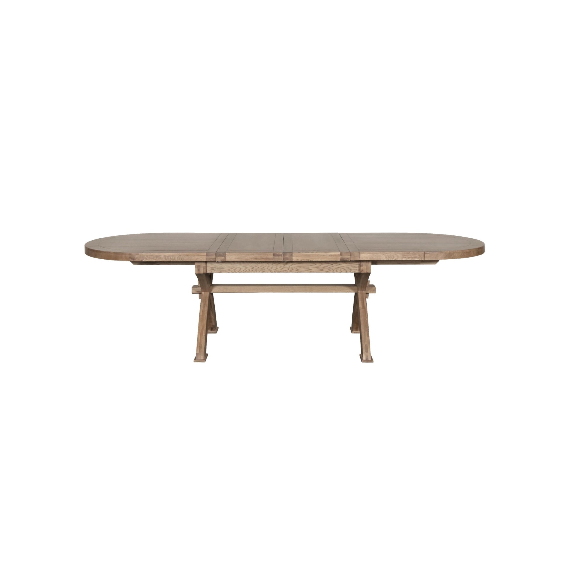 Wooden dining table on a white background