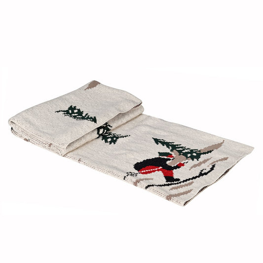 Alpine Ski Lodge Cotton Throw