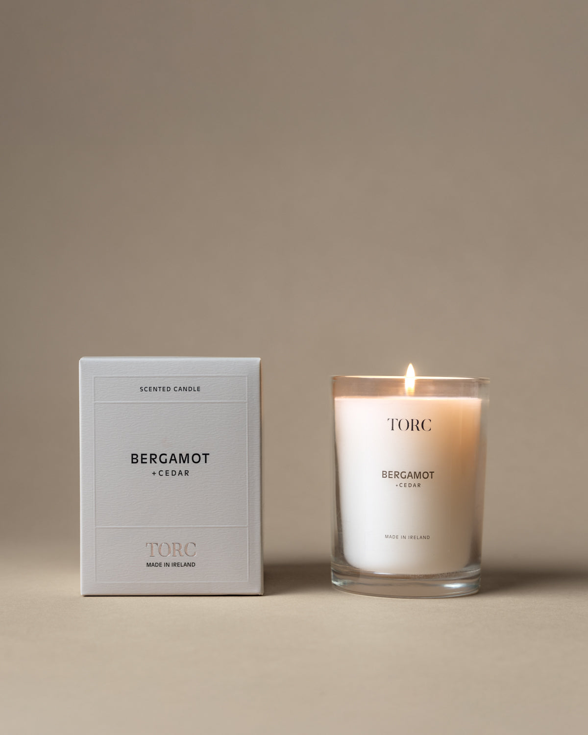 Torc Atelier Bergamot & Cedar candle lifestyle