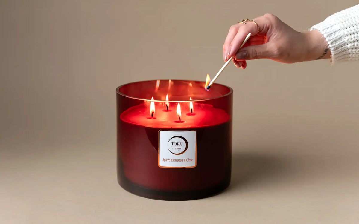 Torc 4 wick Spice Cinnamon & Clove candle lifestyle