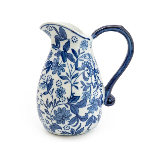 Sumatra Blue & White Ceramic Jug