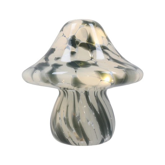 Handblown Glass Led Toadstool Led Dark Grey