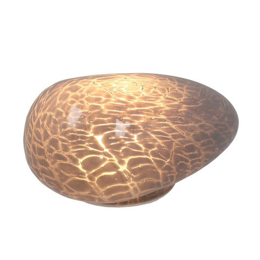 Glass Pebble Crackle Lamp Grey