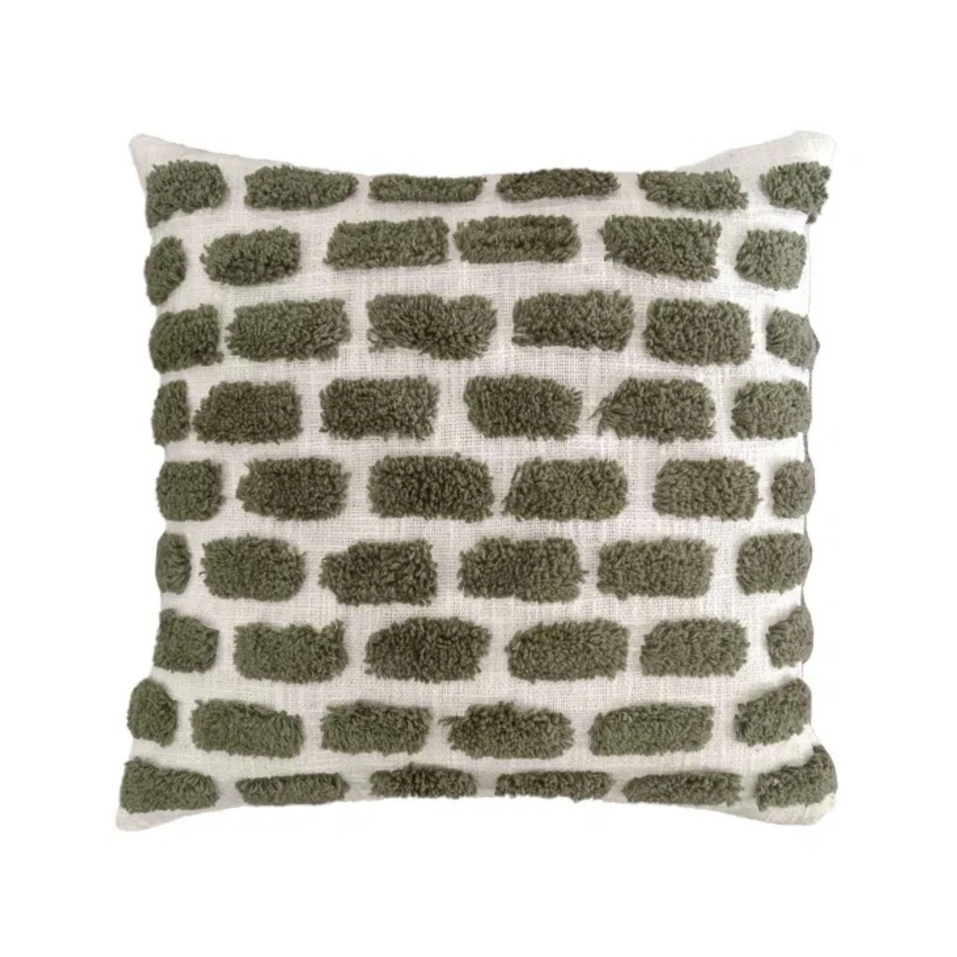Ridge Tufted Dash Design Cushion 43x43cm