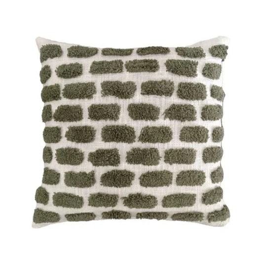 Ridge Tufted Dash Design Cushion 43x43cm