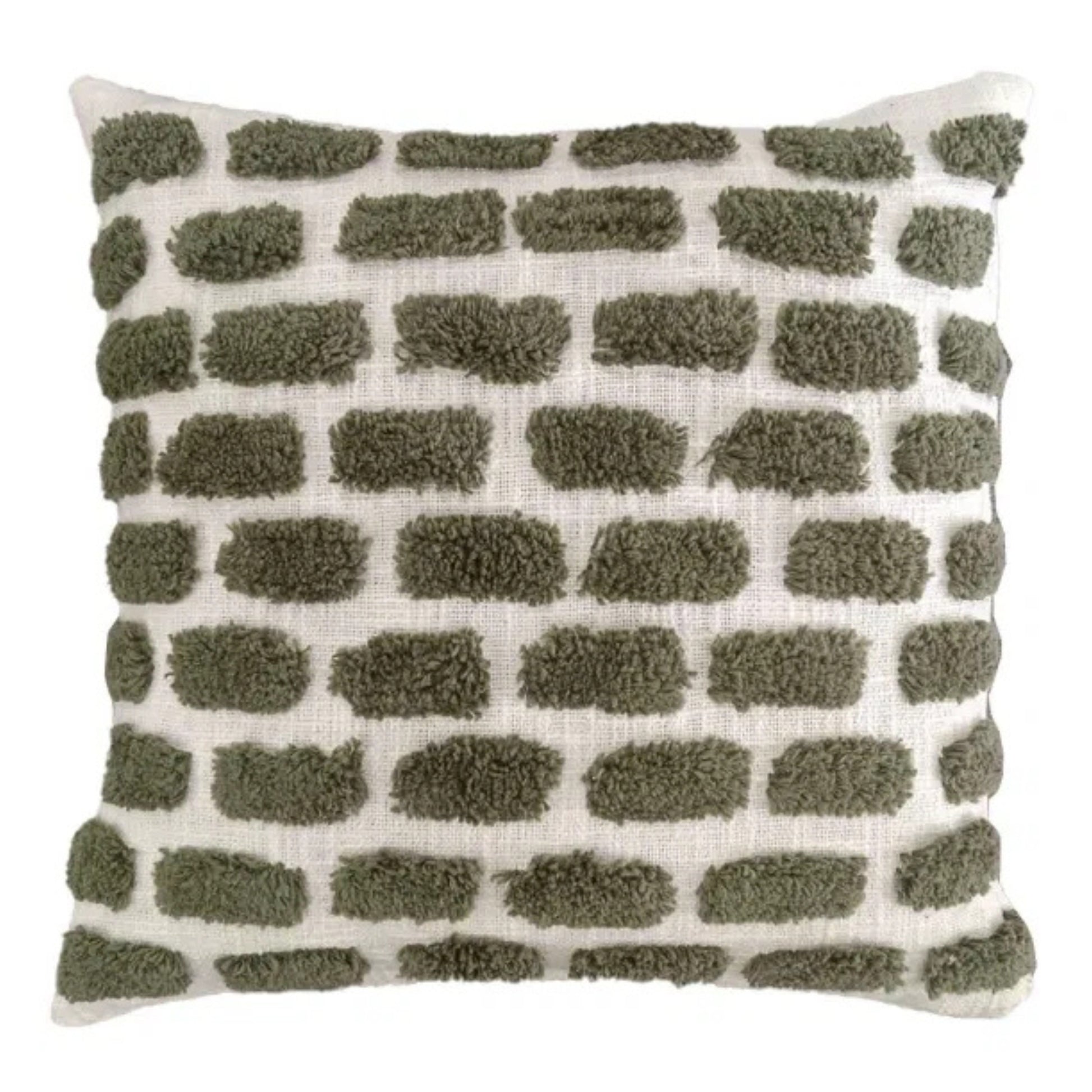 Ridge Tufted Dash Design Cushion 43x43cm