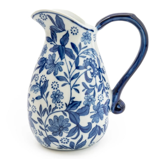 Sumatra Blue & White Ceramic Jug