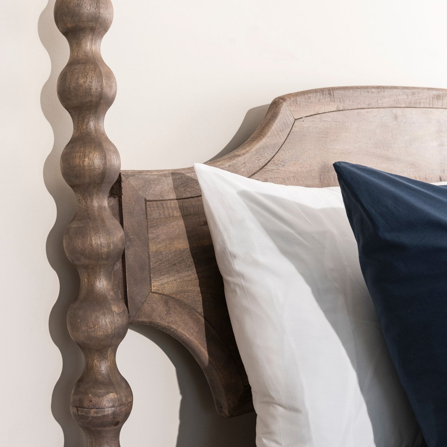 Bobbin Greywash King Size Bed
