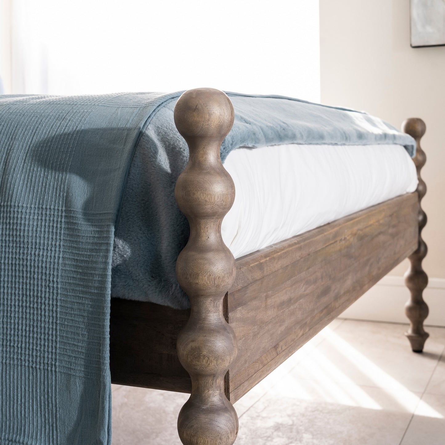 Bobbin Greywash King Size Bed