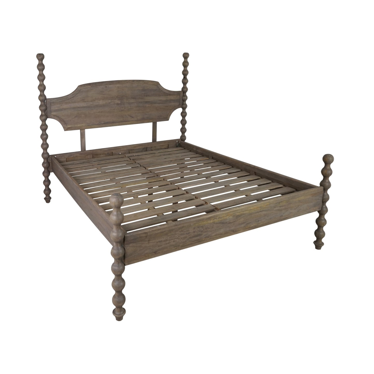 Bobbin Greywash King Size Bed