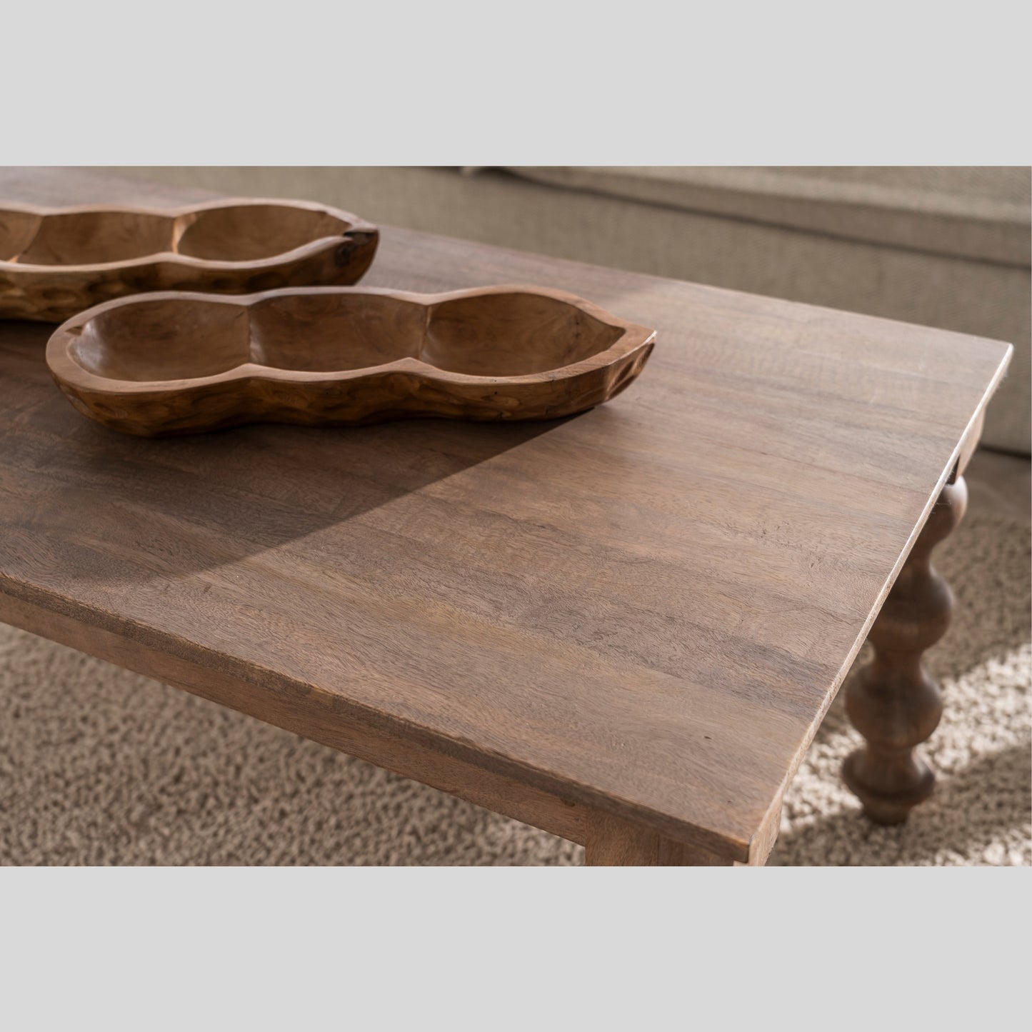 Bobbin Greywash Coffee Table